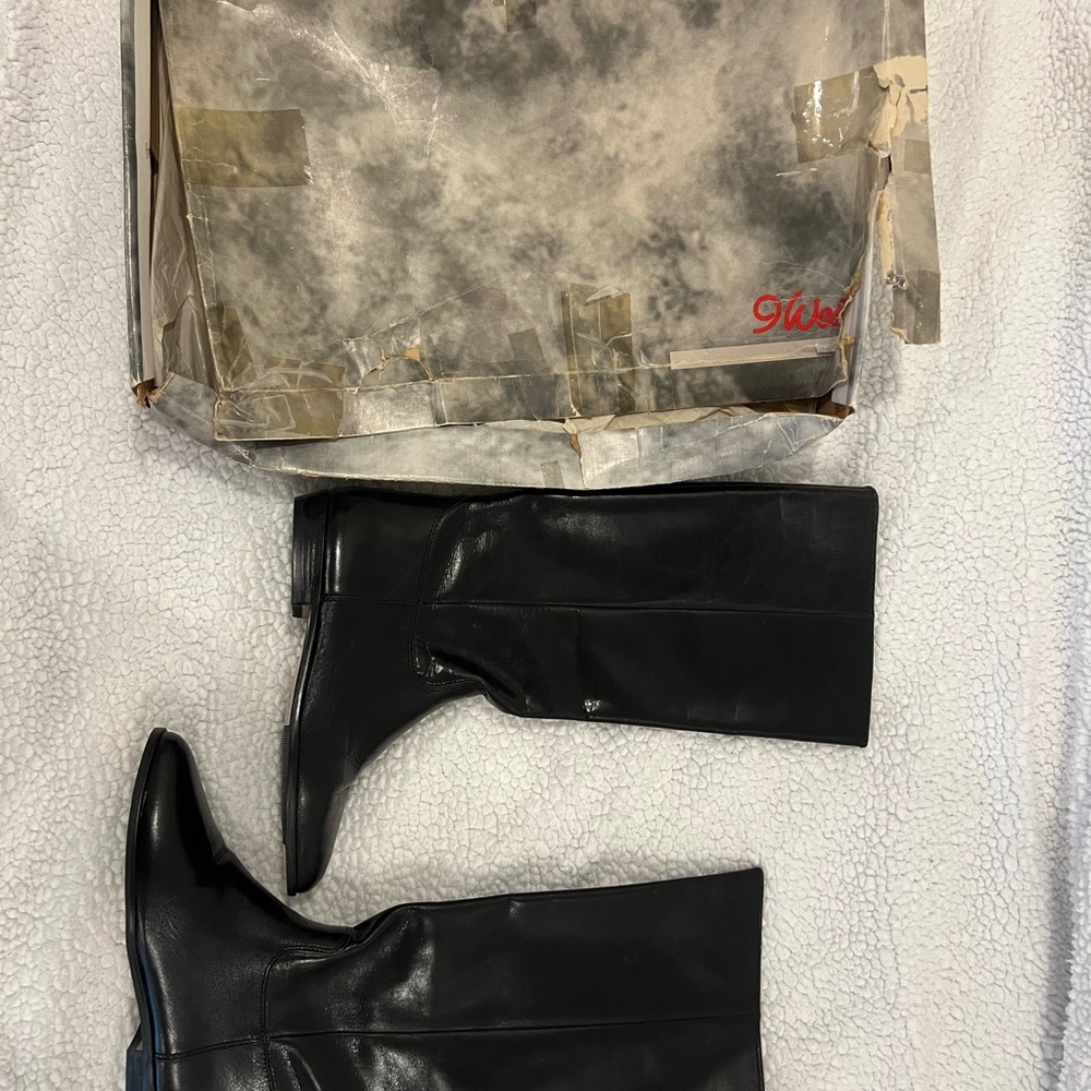 Black Leather “riding” style Boots